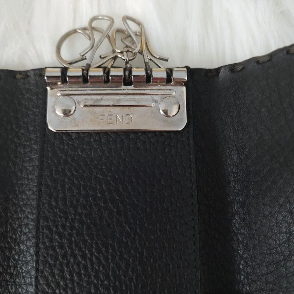 Fendi Selleria leather keyholder case EUC